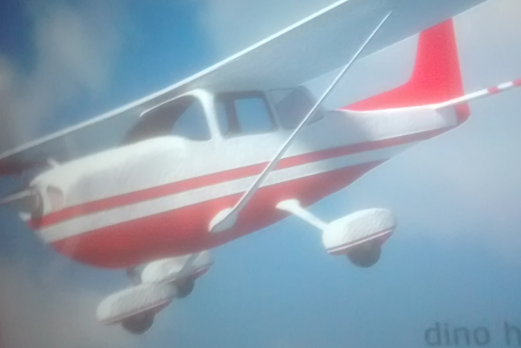 A 3D model of a Cessna 172 aircraft, modelled in Blender.